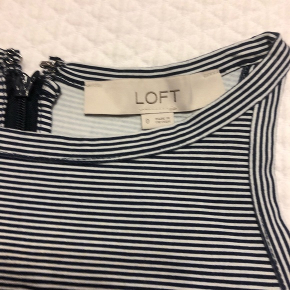 NWOT Loft Petite Dot Mixed Media Flair Dress - Picture 9 of 14